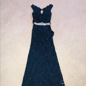 Long Lace Evening Dress